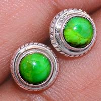 Green Mohave Turquoise Studs-GMTS167