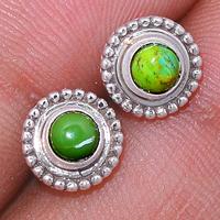 Green Mohave Turquoise Studs-GMTS168