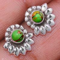 Green Mohave Turquoise Studs-GMTS169