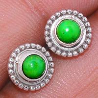 Green Mohave Turquoise Studs-GMTS170