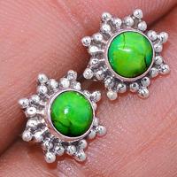 Green Mohave Turquoise Studs-GMTS171