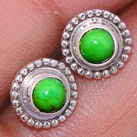 Green Mohave Turquoise Studs-GMTS172