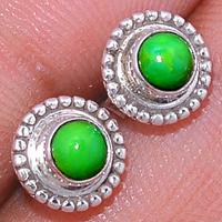 Green Mohave Turquoise Studs-GMTS174