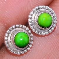 Green Mohave Turquoise Studs-GMTS175
