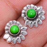 Green Mohave Turquoise Studs-GMTS178