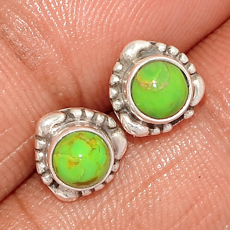 Green Mohave Turquoise Studs - GMTS206