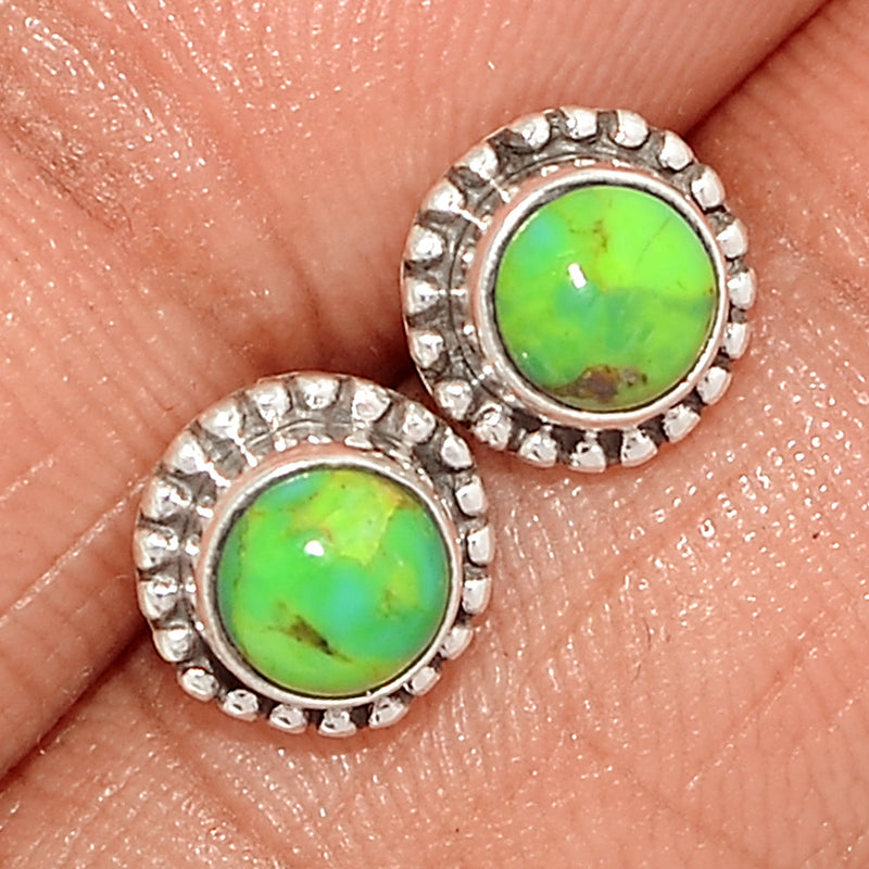 Green Mohave Turquoise Studs - GMTS209