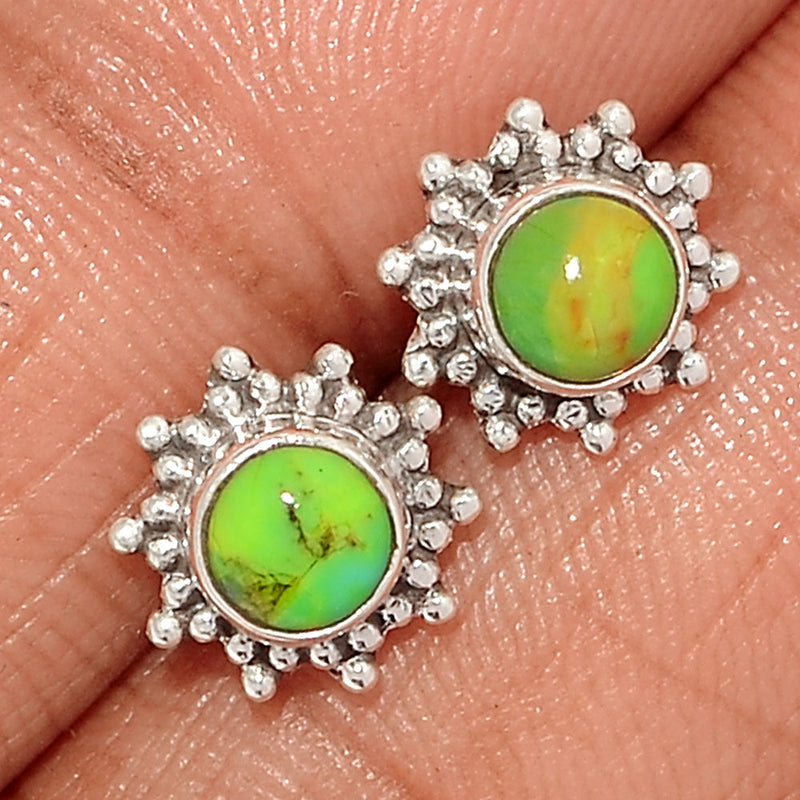 Green Mohave Turquoise Studs - GMTS222