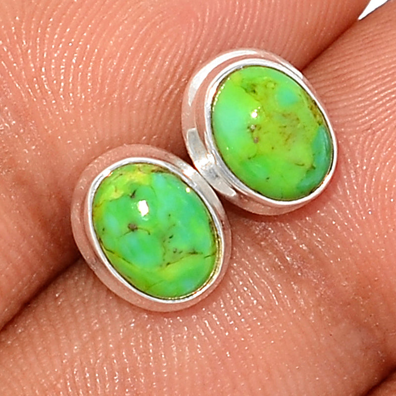 Green Mohave Turquoise Studs - GMTS258