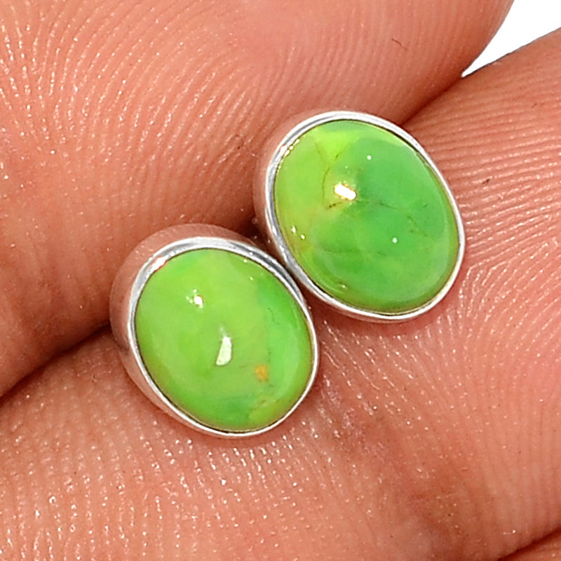 Green Mohave Turquoise Studs - GMTS264
