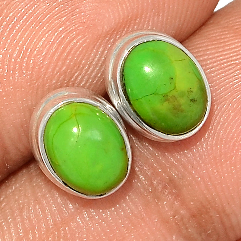 Green Mohave Turquoise Studs - GMTS287
