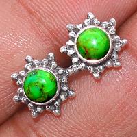Green Mohave Turquoise Studs-GMTS98