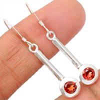 Faceted Garnet Earring - GNFE309