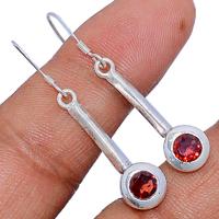 Faceted Garnet Earring - GNFE534