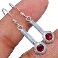 Faceted Garnet Earring - GNFE541