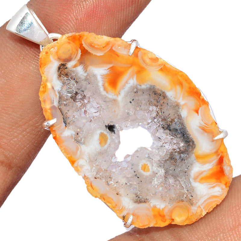 2" Claw - Oco Geode Druzy Pendants - GODP722