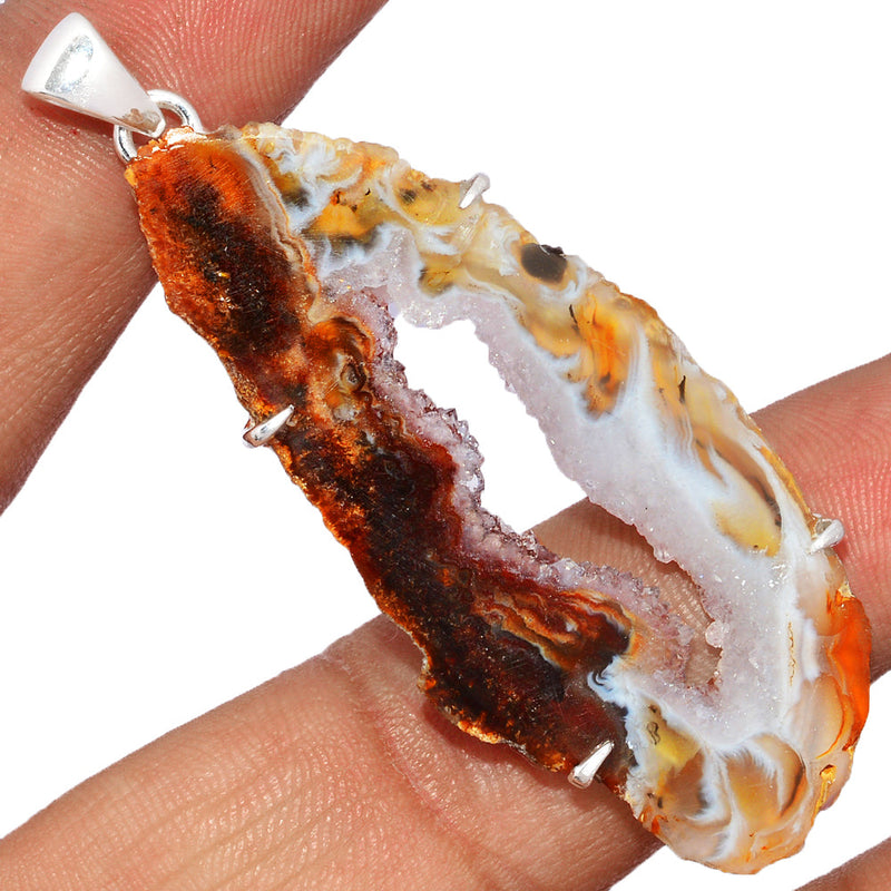 2.5" Claw - Oco Geode Druzy Pendants - GODP726