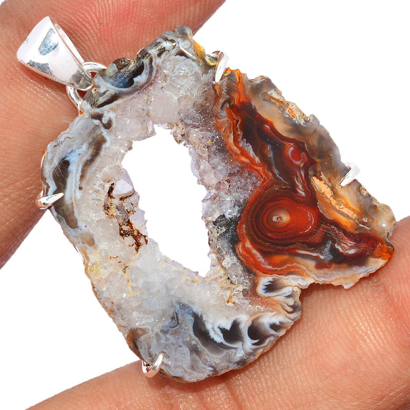 1.7" Claw - Oco Geode Druzy Pendants - GODP741