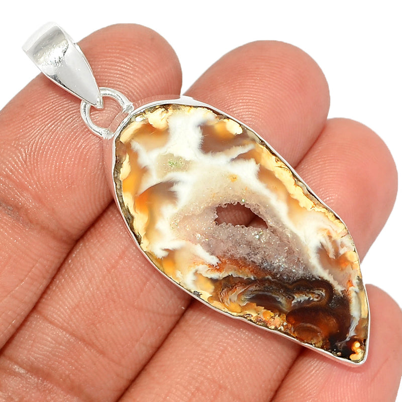 2.1" Oco Geode Druzy Pendants - GODP800