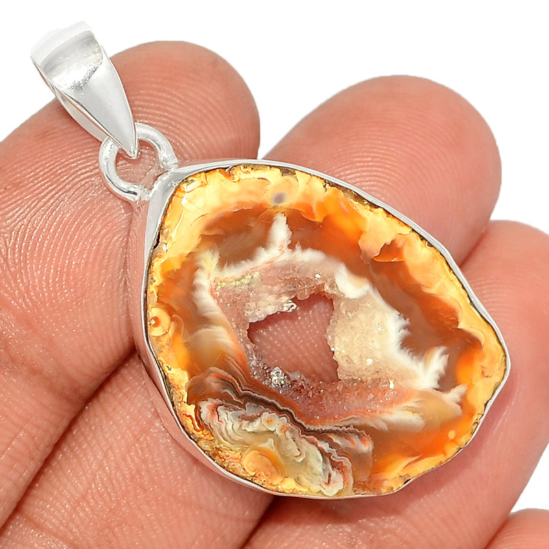 1.6" Oco Geode Druzy Pendants - GODP815