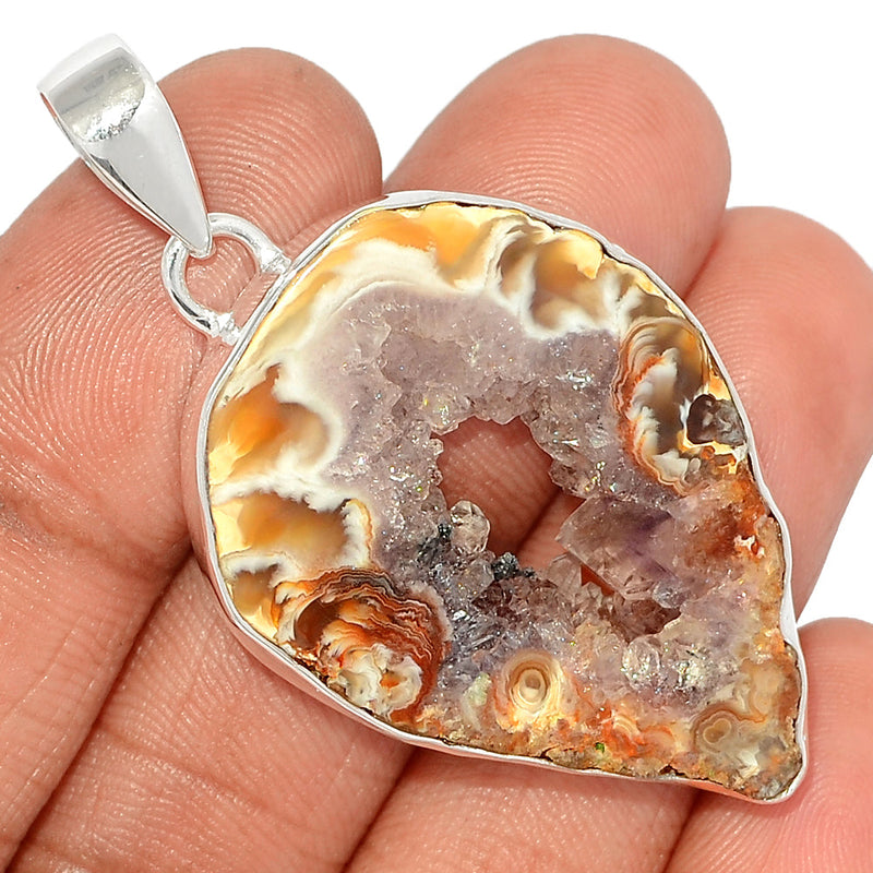 2.1" Oco Geode Druzy Pendants - GODP824