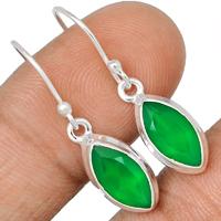 Faceted Green Onyx Earring - GOFE101