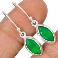 Faceted Green Onyx Earring - GOFE105