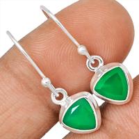 Faceted Green Onyx Earring - GOFE127