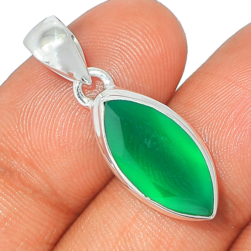 1.2" Green Onyx Faceted Pendants - GOFP215