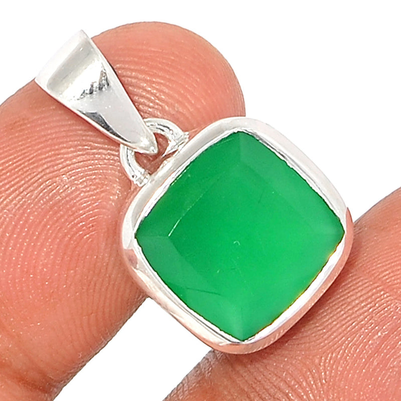 1" Green Onyx Faceted Pendants - GOFP276