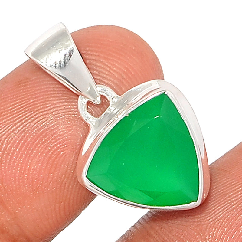 1" Green Onyx Faceted Pendants - GOFP277