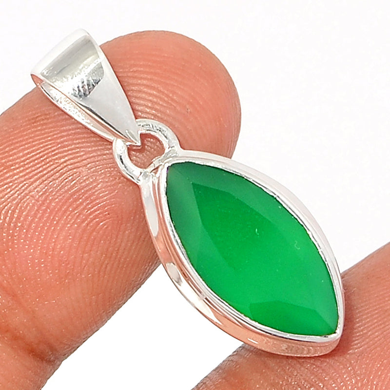 1.1" Green Onyx Faceted Pendants - GOFP292