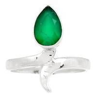Faceted Green Onyx Ring - GOFR105