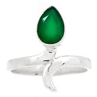 Faceted Green Onyx Ring - GOFR108
