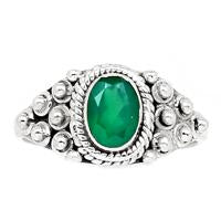 Faceted Green Onyx Ring - GOFR117
