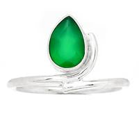 Faceted Green Onyx Ring - GOFR119