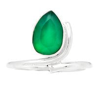 Faceted Green Onyx Ring - GOFR122