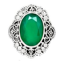 Faceted Green Onyx Ring - GOFR128