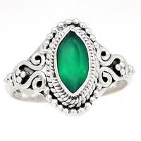 Faceted Green Onyx Ring - GOFR132