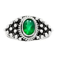 Faceted Green Onyx Ring - GOFR143