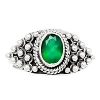 Faceted Green Onyx Ring - GOFR146