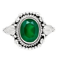 Faceted Green Onyx Ring - GOFR152