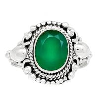 Faceted Green Onyx Ring - GOFR156