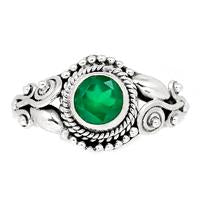 Faceted Green Onyx Ring - GOFR15