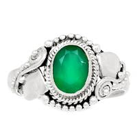 Faceted Green Onyx Ring - GOFR161