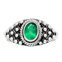Faceted Green Onyx Ring - GOFR166