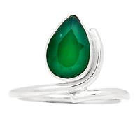 Faceted Green Onyx Ring - GOFR167