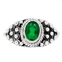 Faceted Green Onyx Ring - GOFR17