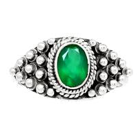 Faceted Green Onyx Ring - GOFR184