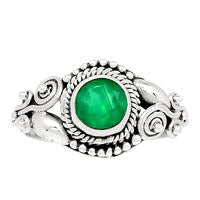 Faceted Green Onyx Ring - GOFR194